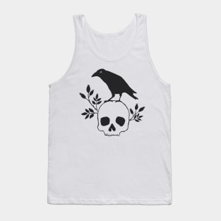 Black Bird on a Skull Tank Top